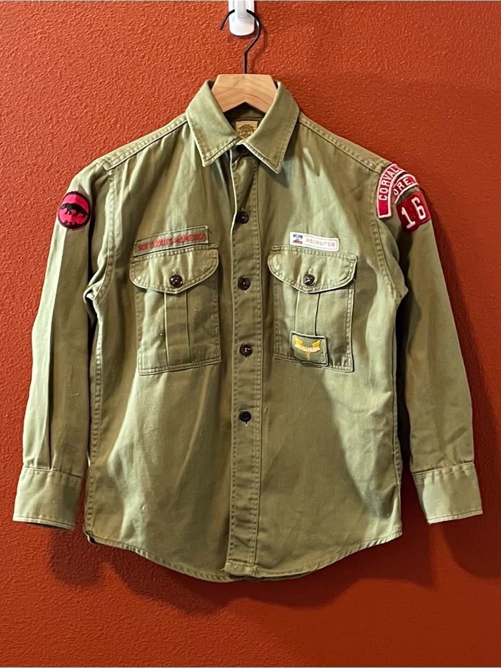 Boy Scouts of America Vintage Sanforized Recruiter Patchworks Memorabilia Shirt